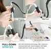 KENES Pull Down Bathroom Faucet with Sprayer, Matte Black Single