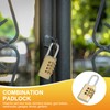 PATIKIL Brass Combination Lock 2.1", 3 Digit Resettable Combination Padlock