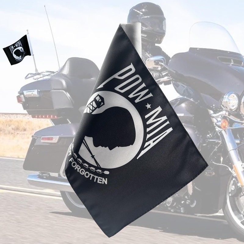 Pow Mia Flag for Motorcycle 6" x 9" Replacement Motorcycle
