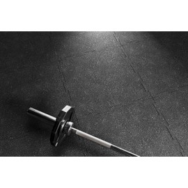 Genaflex Lite Rubber 8mm Interlocking Tiles for Gym Flooring, Exercise Equipment, Exercise Areas - 20" X 20" (Tan/Black, 1 Tile - 2.7 Sq. Ft.)