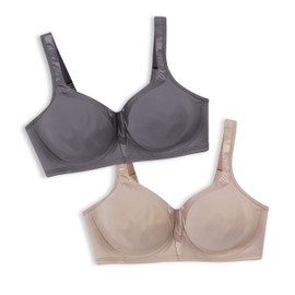 PLAYTEX Womens 18 Hour Silky Soft Smoothing Wireless Us4803 Available with 2-Pack Option Bra, 2 Pack - Private Jet/Nude, 38C US, 2 Pack - Private Jet/Nude, 38C