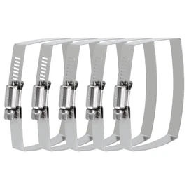 uxcell Rectangular Hose Clamps, 3" x 2" 304 Stainless Steel Square Duct Pipe Clamp for Ducting, Securing Hose, Cable and Bridge Project Application, Pack of 5