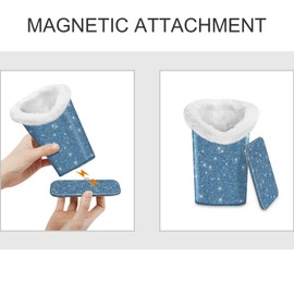 Fintie Plush Lined Eyeglasses Holder, Glasses Stand Case, Anti-scratch Glasses Storage Organizer for Desk, Nightstand, Office, Glittering Blue