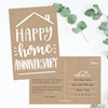 25 Kraft Happy Home Anniversary Realtor Cards, Blank Greeting House