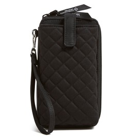 Vera Bradley Cotton Large Smartphone Wristlet with RFID Protection, Black