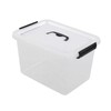 Idomy 1-Pack, Plastic Storage Latch Box, 10 L Clear Containers