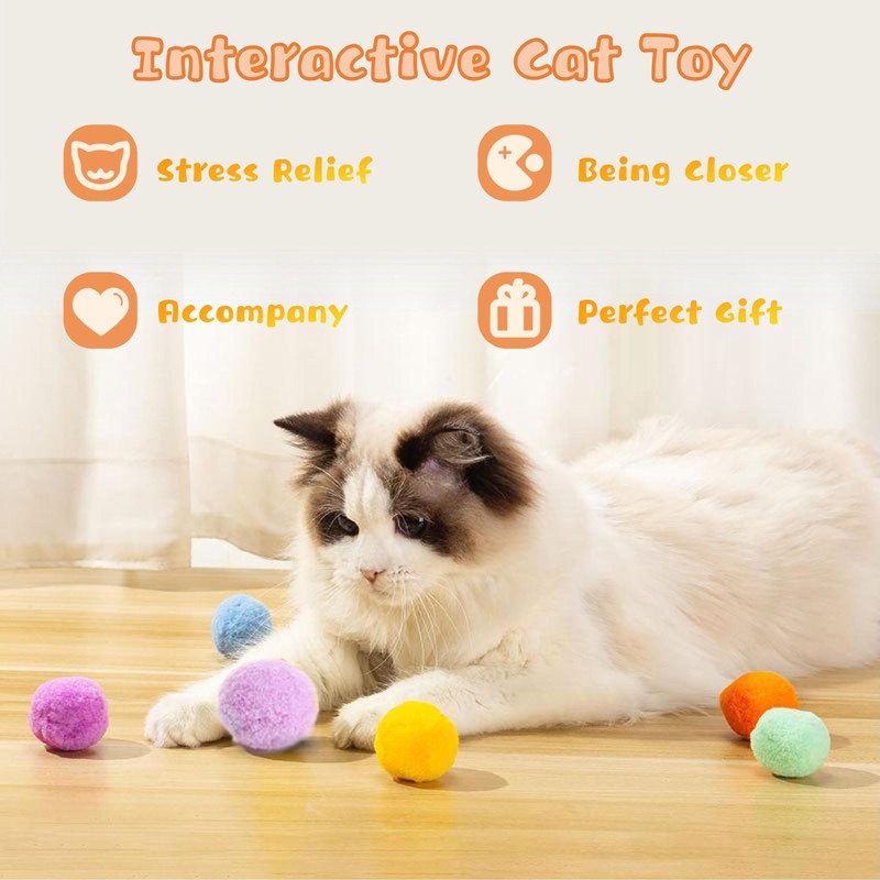 BaiKevin Low Noise Interactive Cat Ball Launcher Gun, 1 Noise-Reduced
