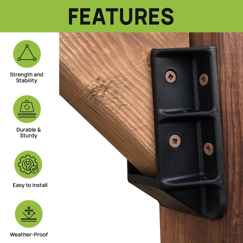 Fence & Deck Rite Stair Railing Hangers for 2x4 (1.5”x3.5”)