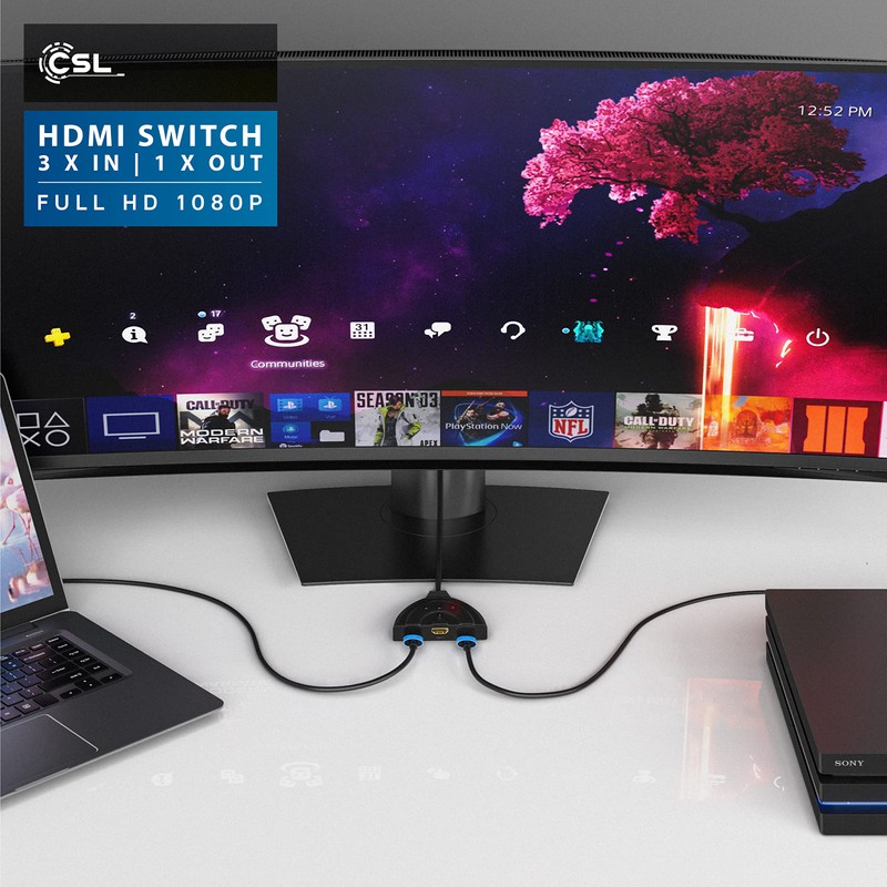 Dummy HDMI Switch includes Remote Control