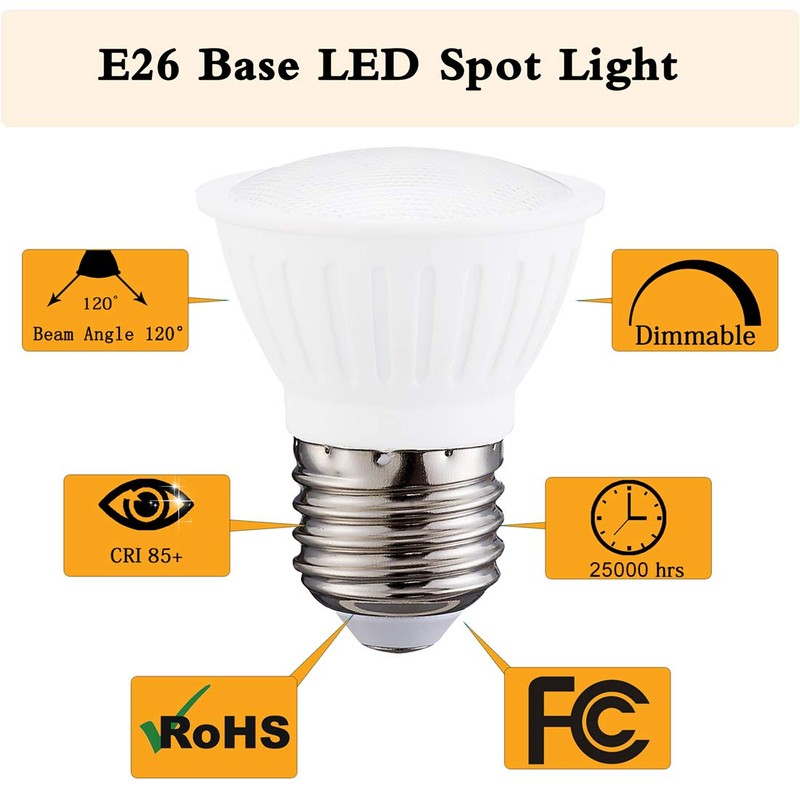 PAR16 Led Bulb Daylight 7W Replace 65W Halogen Light Bulbs,