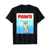 Paws Dog Parody 80s Corgi Shark Funny Dog Gift T-Shirt