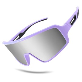 WANWAN Men Women Sports Sunglasses, Baseball Cycling Running Softball 80s 90s Glasses for Youth Adults Visor Shades