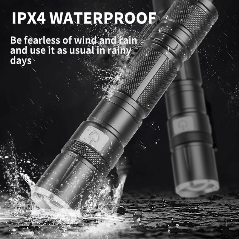 Ciwuzxs 2 Pack DT009 LED Flashlight Rechargeable, 1500 High Lumens