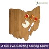 Totally Bamboo Ohio State Shaped Bamboo Serving and Cutting Board