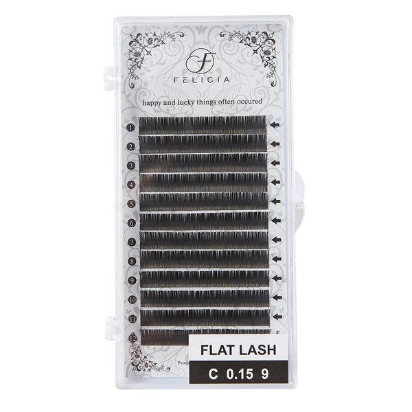 FELICIA Flat Lash Matte Eyelash Extensions Ultra Soft Single Matsueku