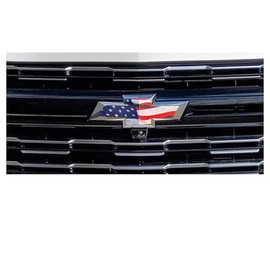 Chevy Tahoe American Flag Grille Gate Bowtie Emblem Overlay Decals 2015-2020