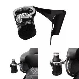 TCMT Rear Drink Cup Holder Passenger Fit For Harley Electra Road Tri Glide 2014-2023