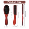 3 Pack Boar Bristle Brush for Slicking Back Slick Back