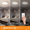 Yiisem Dimmable Wood LED Flush Mount Ceiling Light, 5CCT 2700K-6000K