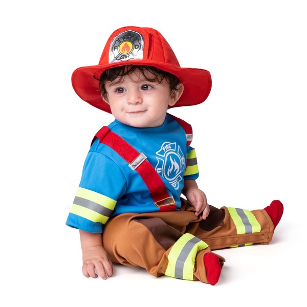 Spooktacular Creations Bébé unisexe Mini pompier Costume pompier Halloween Costume pour tout-petits garçons filles nourrissons, école, événement fête habiller