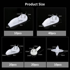 100 Pcs Non-Trace Picture Hooks, Traceless Wall Hooks, Picture Hooks For Nailing Without Drilling, Invisible Wall Hooks For Hanging Art Paintings, Picture Frames, Alarm Clocks, Mirrors, White, 5 Sizes