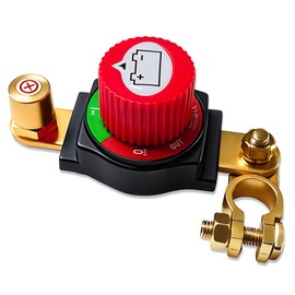 2025 New Top Post Battery Disconnect Switch,12-48V Car Battery Kill Switch,Suitable for 17-18 mm terminals,Battery Disconnect Switches are Mainly Used in Automobiles, Rvs, Boats, Solar Panels