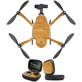MightySkins Skin Compatible with GoPro Karma Drone Headphones wrap Cover Sticker Skins Birch Grain