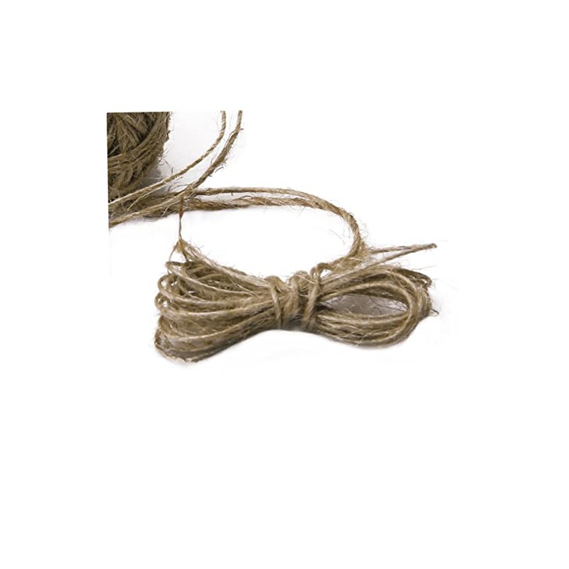 TEHAUX 30M Brown Natural Jute Twine Thick Craft String for