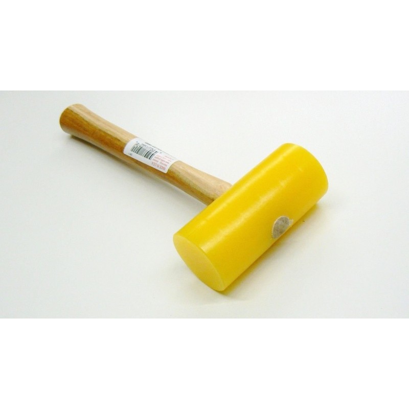 PLASTIC MALLET 1-1/2 x 3-1/2 YELLOW NON MARRING 6oz LEATHER