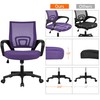 Topeakmart Mesh Desk Chairs with Wheels & Armrest, Adjustable Ergonomic