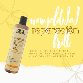 Kit Shampoo Y Acondicionador Argan Gd3 Sin Sulfatos 300 Ml