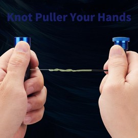 Feianoto FG GT PE Fishing Line Bobbin Knotter Knot Puller Tool Assist Spooling Pulling Rod P Tension Line Dragger for Freshwater Saltwater 4.13 Inches (red)