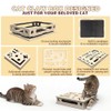 Cat Scratch Puzzle Enrichment Box, Large Solid Wood Construction Cat
