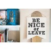 Twisted Wares Canvas Wall Hanging, Funny Home Gift -BE Nice