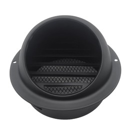 4 Inch Round Vent Cover, Black Stainless Steel Air Vent Built in Screen Mesh for Bedroom, Kitchen, Bathroom, Garage, Office and Warehouse Ventilation