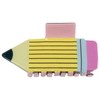 Pencil Hair Clips Yellow Pencil Hair Claw Clips Funny Teacher
