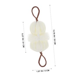 TOVINANNA 2pcs Large Exfoliating Shower Balls Bath Sponge Set for Body Scrubbing