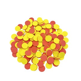 SEETOOOGAMES Contadores de Dos Colores de 1 Pulgada, Rojo/Amarillo, recuento Educativo, clasificación, patrón, agrupación y fichas de Bingo matemáticas, 200 Piezas