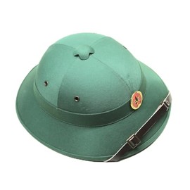 Mũ Cói Original Officially Version Vietnam Army Navy Air Force Viet Cong VC Combat Pith Hat Rainy Hat Jungle Cap Cool Helmet (US, Alpha, One Size, Army(Green))
