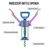 Winged Corkscrew, Iridescent Bottle Opener, Cork Remover, Rainbow Wine Gift