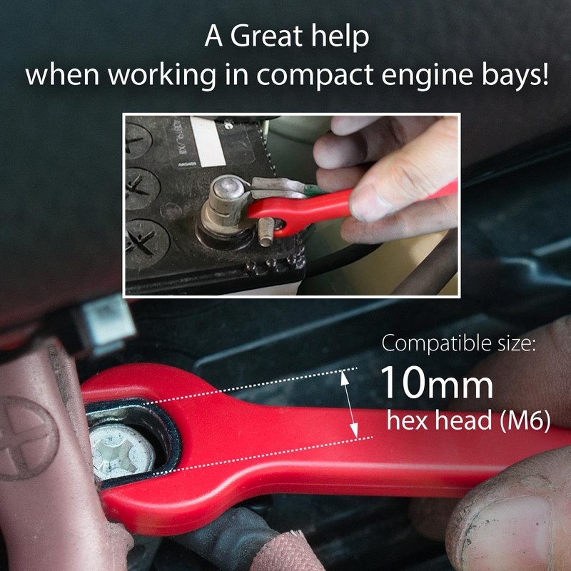 KiWAV for 10mm Hex Open End Insulated Wrench Battery Terminal