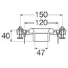 SANEI H80-12-50 Toilet Floor Flange for Urinals, For Nominal 50