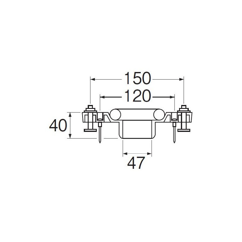 SANEI H80-12-50 Toilet Floor Flange for Urinals, For Nominal 50