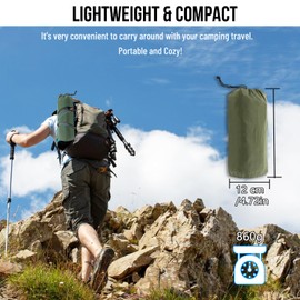 Afurkuot Green Self Inflating Sleeping Pad for Camping, Single Air Mattress Inflatable Built-in Foot & Pillow 3.9” Camping Air Mattress Sleeping Pad for Camping Hiking Panic Travel Beach