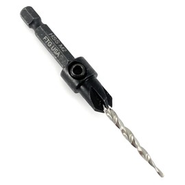FTG USA Adjustable Wood Countersink Drill Bit #6 (9/64") for Woodworking