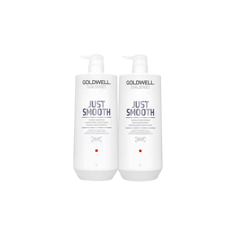 Goldwell Dualsenses Just Smooth Taming Shampoo 1000 ml Conditioner 1000