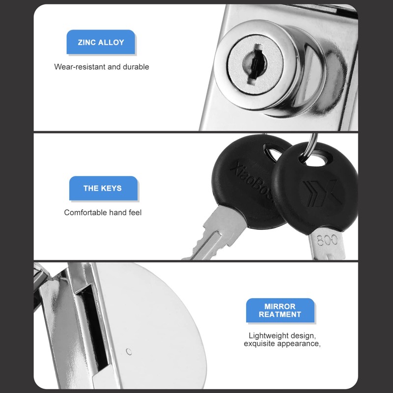Operitacx 1Pc Glass Cabinet Lock Durable Showcase Lock Easy Install