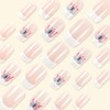 French Tip Press on Nails Short Square Fake Nails with