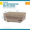 Duck Covers Elegant Waterproof 54 Inch Rectangle Fire Pit Cover,