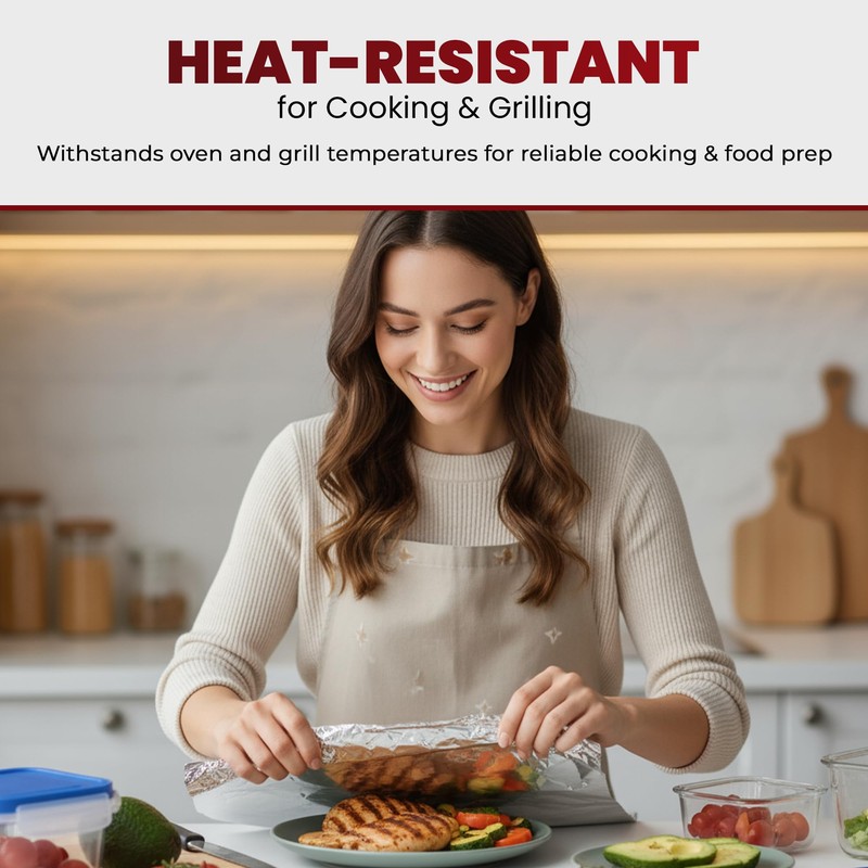 Pre-Cut Aluminum Foil Sheets, Foil Pop Up Sheets, 12x12 Inches,